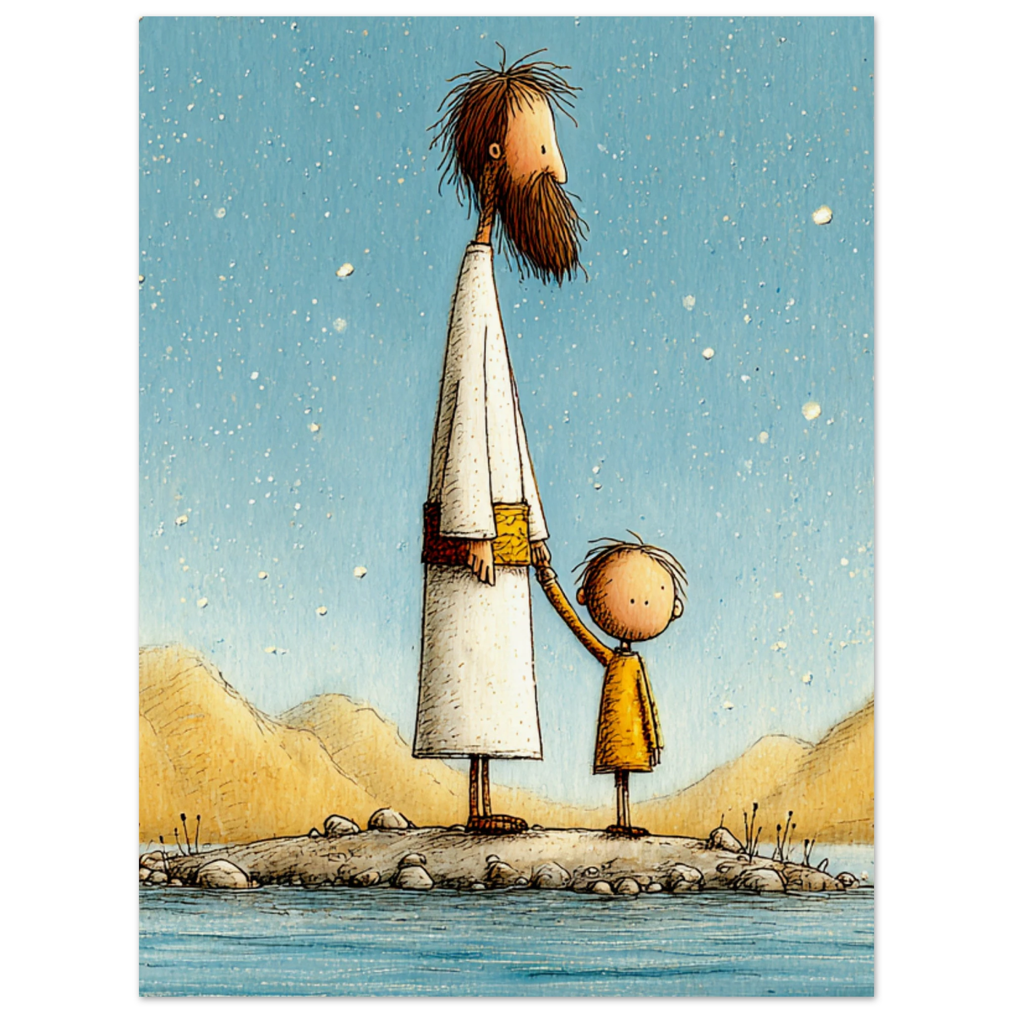 He Leads Me Beside Still Waters | Museum-Quality Matte Paper Poster Secondary image